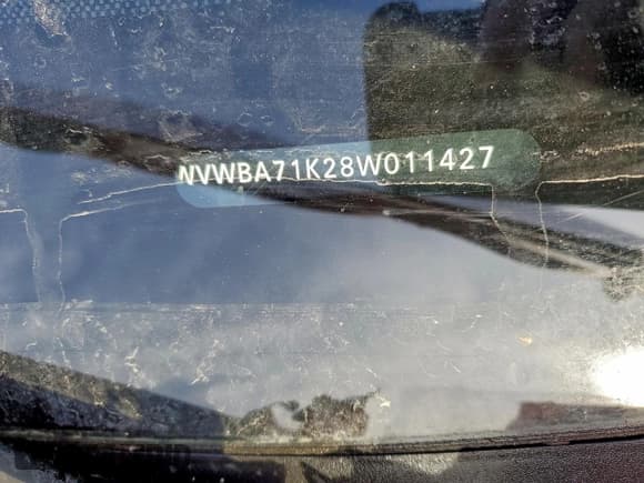 ✅ 2008 Volkswagen Rabbit S • VIN: WVWBA71K28W011427 • Lot: 94170555. Listed on Copart with 100,270 mi. Free auction sales archive from the USA and detailed vehicle history report at DreamBid. Image 13.