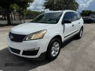 2016 Chevrolet Traverse LS z VIN 1GNKRFED2GJ236027, wystawiony jako Copart lot #86132285 z przebiegiem 117 234 mil mil oraz Szkoda całkowita • Salvage title. Historia ofert i sprzedaży dostępna na DreamBid. Obrazek 1.