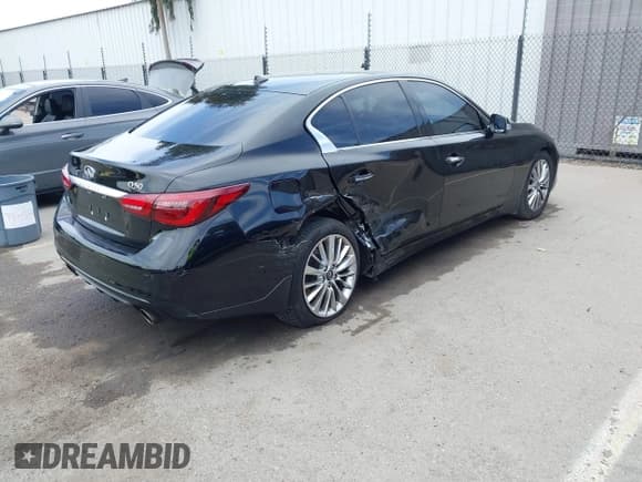 ✅ 2021 Infiniti Q50 Luxe • VIN: JN1EV7BP3MM701837 • Lot: 42243662. Listed on IAAI with 63,927 mi. Free auction sales archive from the USA and detailed vehicle history report at DreamBid. Image 4.