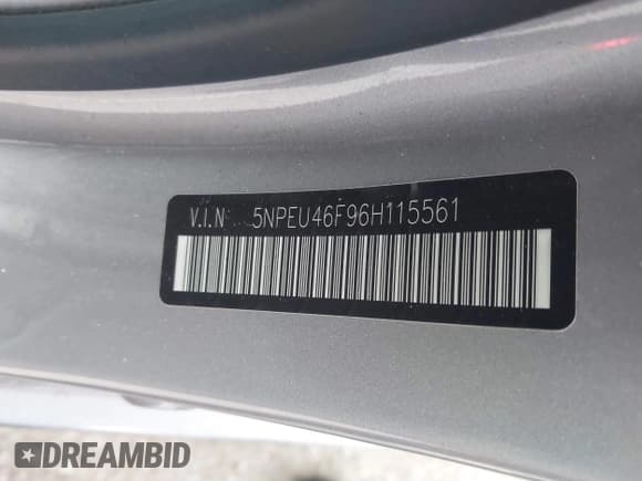 ✅ 2006 Hyundai Sonata GLS • VIN: 5NPEU46F96H115561 • Лот: 41327577. Опубликован ранее на IAAI с пробегом 105 870 миль. Бесплатный доступ к архиву аукционных продаж из США и подробный отчёт об истории автомобиля на DreamBid. Изображение 9.