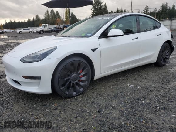 ✅ 2023 Tesla Model 3 Performance • VIN: 5YJ3E1EC1PF426461 • Лот: 91436525. Опубликован ранее на Copart с пробегом 72 667 миль. Бесплатный доступ к архиву аукционных продаж из США и подробный отчёт об истории автомобиля на DreamBid. Изображение 1.