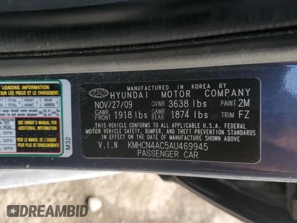 ✅ 2010 Hyundai Accent GLS • VIN: KMHCN4AC5AU469945 • Лот: 46532395. Опубликован ранее на Copart с пробегом 140 694 миль. Бесплатный доступ к архиву аукционных продаж из США и подробный отчёт об истории автомобиля на DreamBid. Изображение 12.