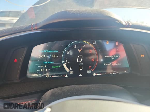 ✅ 2023 Chevrolet Corvette 2LT • VIN: 1G1YB2D40P5133031 • Lot: 84961765. Listed on Copart with 25,832 mi. Free auction sales archive from the USA and detailed vehicle history report at DreamBid. Image 9.