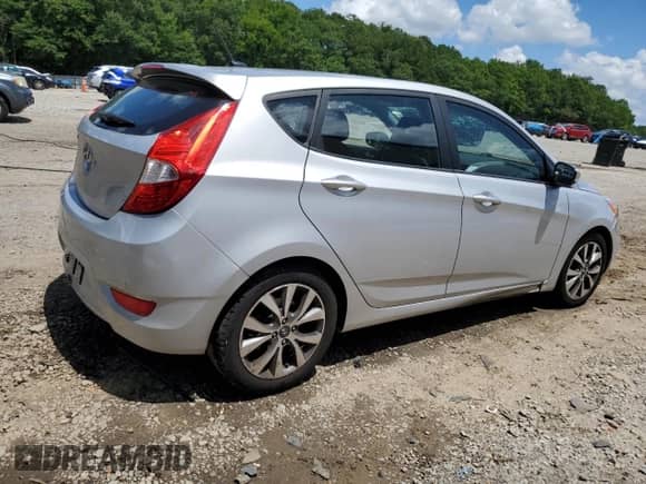 2017 Hyundai Accent Sport with VIN KMHCU5AE0HU325725, listed as a Copart auction lot 60885285 with 110,708 mi miles and Salvage title. Bid and sale history available at DreamBid. Image 3.