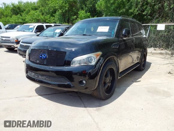 ✅ 2012 Infiniti QX56 7-passenger • VIN: JN8AZ2NFXC9519144 • Lot: 42061647. Listed on IAAI with Not provided. Free auction sales archive from the USA and detailed vehicle history report at DreamBid. Image 2.