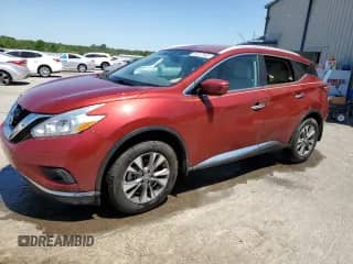 2016 Nissan Murano SL with VIN 5N1AZ2MG0GN126221, listed as a Copart auction lot 56737905 with 188,364 mi miles and Clean title. Bid and sale history available at DreamBid. Image 1.