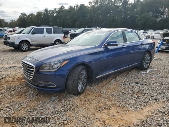 ✅ 2017 Genesis G80 3.8L • VIN: KMHGN4JE4HU188961 • Lot: 47688595. Listed on Copart with 108,698 mi. Free auction sales archive from the USA and detailed vehicle history report at DreamBid. Image 1.