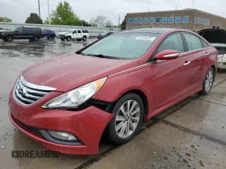 2014 Hyundai Sonata Limited with VIN 5NPEC4AC5EH819836, listed as a Copart auction lot 55345635 with 101,818 mi miles and Salvage title. Bid and sale history available at DreamBid. Image 1.