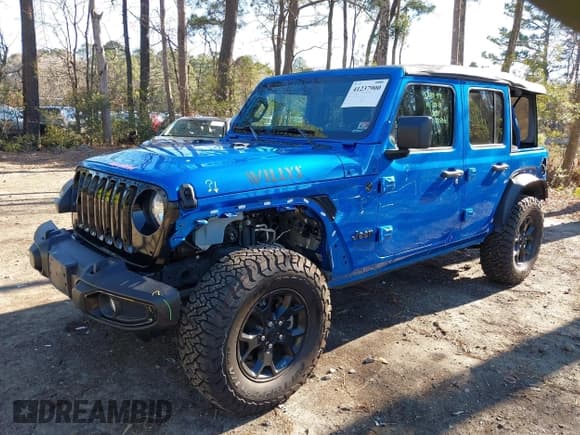 ✅ 2021 Jeep Wrangler Unlimited Sport S • VIN: 1C4HJXDG1MW722743 • Лот: 41237900. Опубликован ранее на IAAI с пробегом 35 662 миль. Бесплатный доступ к архиву аукционных продаж из США и подробный отчёт об истории автомобиля на DreamBid. Изображение 2.