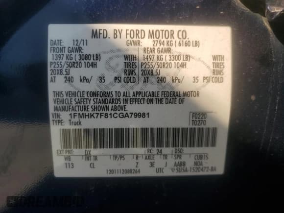 ✅ 2012 Ford Explorer Limited • VIN: 1FMHK7F81CGA79981 • Lot: 84654685. Wystawiony na Copart z przebiegiem 170 057 mil. Bezpłatny archiwum sprzedaży aukcyjnych z USA i szczegółowy raport historii pojazdu na DreamBid. Zdjęcie 14.