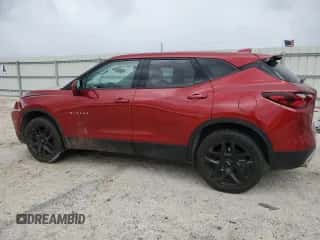 2022 Chevrolet Blazer LT z VIN 3GNKBCR45NS187172, wystawiony jako Copart lot #70902464 z przebiegiem 60 487 mil mil oraz Nie do naprawy • Non repairable. Historia ofert i sprzedaży dostępna na DreamBid. Obrazek 2.