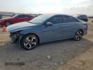 2021 Hyundai Elantra Limited with VIN KMHLP4AG5MU152216, listed as a Copart auction lot 69588595 with 45,018 mi miles and Salvage title. Bid and sale history available at DreamBid. Image 1.