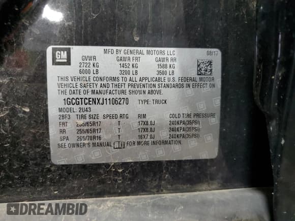 ✅ 2018 Chevrolet Colorado 4WD LT • VIN: 1GCGTCENXJ1106270 • Лот: 67695184. Опубликован ранее на Copart с пробегом 134 816 миль. Бесплатный доступ к архиву аукционных продаж из США и подробный отчёт об истории автомобиля на DreamBid. Изображение 12.