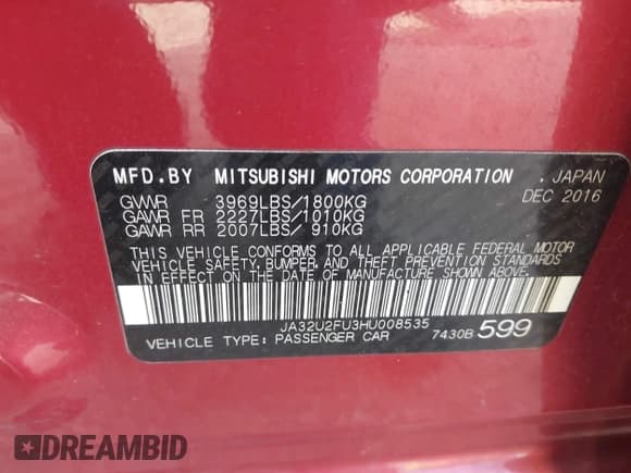 ✅ 2017 Mitsubishi Lancer ES • VIN: JA32U2FU3HU008535 • Lot: 43729971. Wystawiony na IAAI z przebiegiem 115 135 mil. Bezpłatny archiwum sprzedaży aukcyjnych z USA i szczegółowy raport historii pojazdu na DreamBid. Zdjęcie 9.