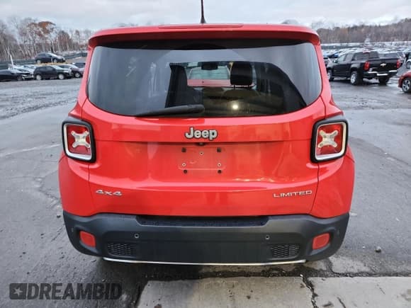 ✅ 2017 Jeep Renegade Limited • VIN: ZACCJBDB5HPG52846 • Lot: 92201185. Listed on Copart with 73,615 mi. Free auction sales archive from the USA and detailed vehicle history report at DreamBid. Image 6.