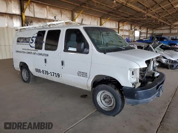 ✅ 2013 Ford Econoline Cargo Commercial • VIN: 1FTNE1EW2DDA30318 • Lot: 63671105. Listed on Copart with Not provided. Free auction sales archive from the USA and detailed vehicle history report at DreamBid. Image 4.