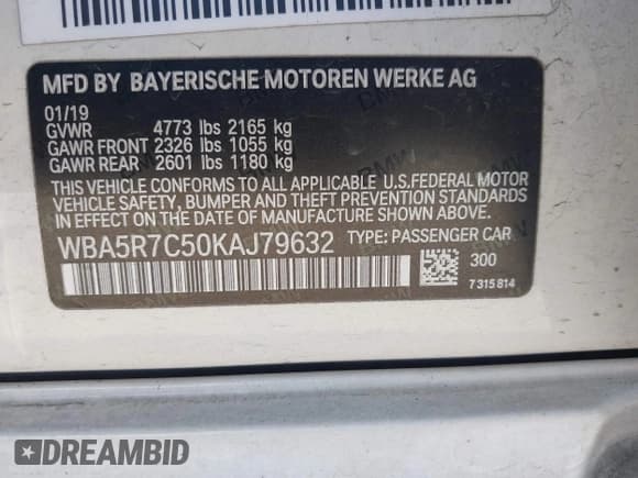 ✅ 2019 BMW 3 Series 330i xDrive • VIN: WBA5R7C50KAJ79632 • Лот: 43361733. Опубликован ранее на IAAI с пробегом 61 574 миль. Бесплатный доступ к архиву аукционных продаж из США и подробный отчёт об истории автомобиля на DreamBid. Изображение 9.