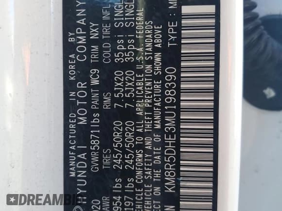 ✅ 2021 Hyundai Palisade Limited • VIN: KM8R5DHE3MU198390 • Лот: 83967124. Опубликован ранее на Copart с пробегом 44 440 миль. Бесплатный доступ к архиву аукционных продаж из США и подробный отчёт об истории автомобиля на DreamBid. Изображение 16.