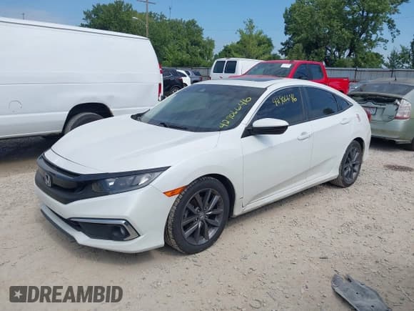 ✅ 2019 Honda Civic EX-L • VIN: JHMFC1F71KX007561 • Lot: 42906646. Listed on IAAI with 104,227 mi. Free auction sales archive from the USA and detailed vehicle history report at DreamBid. Image 2.