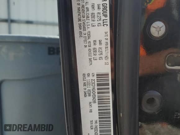 2013 Dodge Challenger SXT с VIN 2C3CDYAGXDH594209, выставлен на аукционе Copart как лот 56491185 с пробегом 113 227 миль миль и Списание • Salvage title. История ставок и продаж доступна на DreamBid. Изображение 12.