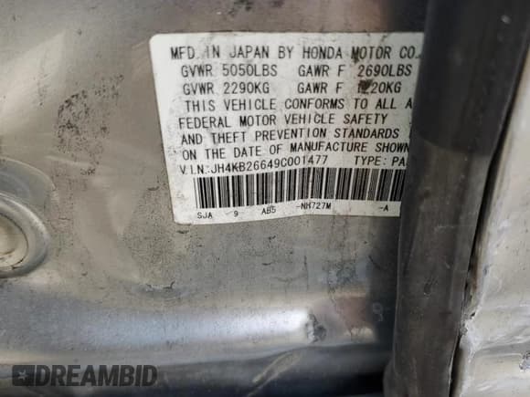 ✅ 2009 Acura RL Technology • VIN: JH4KB26649C001477 • Lot: 74373784. Wystawiony na Copart z przebiegiem 234 622 mil. Bezpłatny archiwum sprzedaży aukcyjnych z USA i szczegółowy raport historii pojazdu na DreamBid. Zdjęcie 14.
