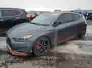 2021 Hyundai Veloster with VIN KMHT36AHXMU010881, listed as a Copart auction lot 87908305 with 25,683 mi miles and Salvage title. Bid and sale history available at DreamBid. Image 1.