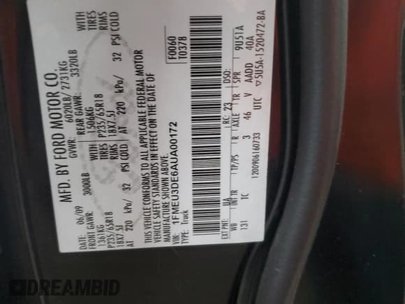 ✅ 2010 Ford Explorer Sport Trac Limited • VIN: 1FMEU3DE6AUA00172 • Лот: 65245235. Опубликован ранее на Copart с пробегом 173 114 миль. Бесплатный доступ к архиву аукционных продаж из США и подробный отчёт об истории автомобиля на DreamBid. Изображение 12.