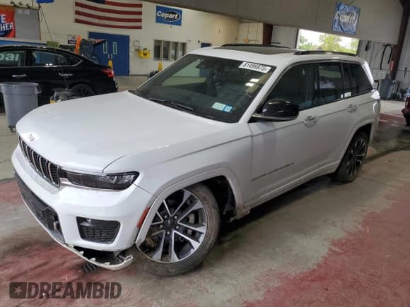 ✅ 2022 Jeep Grand Cherokee Overland • VIN: 1C4RJHDG5N8544755 • Лот: 81496975. Опубликован ранее на Copart с пробегом 12 712 миль. Бесплатный доступ к архиву аукционных продаж из США и подробный отчёт об истории автомобиля на DreamBid. Изображение 1.