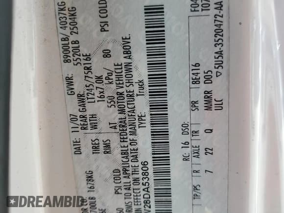 ✅ 2008 Ford Econoline Cargo Commercial • VIN: 1FTNE24W28DA53806 • Лот: 62011475. Опубликован ранее на Copart с пробегом 171 258 миль. Бесплатный доступ к архиву аукционных продаж из США и подробный отчёт об истории автомобиля на DreamBid. Изображение 13.