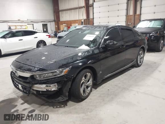 2018 Honda Accord EX-L with VIN 1HGCV1F55JA050848, listed as a IAAI auction lot 43360146 with 77,679 mi miles and . Bid and sale history available at DreamBid. Image 2.