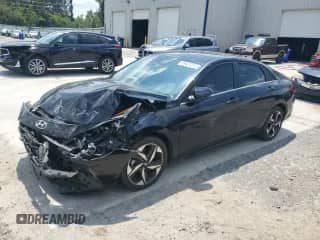 2023 Hyundai Elantra Limited z VIN KMHLP4AG4PU371561, wystawiony jako Copart lot #69421215 z przebiegiem 66 400 mil mil oraz Szkoda całkowita • Salvage title. Historia ofert i sprzedaży dostępna na DreamBid. Obrazek 1.