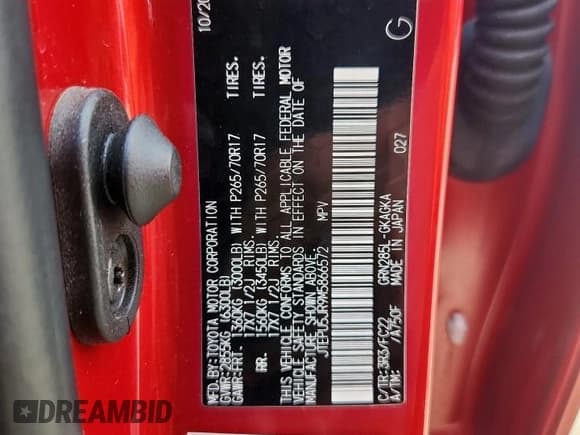 ✅ 2021 Toyota 4Runner TRD Off Road • VIN: JTEPU5JR9M5866572 • Lot: 71680395. Listed on Copart with 47,889 mi. Free auction sales archive from the USA and detailed vehicle history report at DreamBid. Image 14.