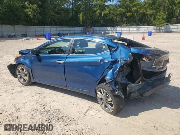 ✅ 2015 Hyundai Elantra Limited • VIN: KMHDH4AEXFU425170 • Lot: 71012725. Listed on Copart with Not provided. Free auction sales archive from the USA and detailed vehicle history report at DreamBid. Image 2.