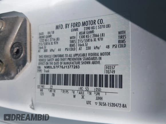 ✅ 2018 Ford Transit Connect XLT • VIN: NM0LS7F76J1377283 • Lot: 42222008. Wystawiony na IAAI z przebiegiem 140 667 mil. Bezpłatny archiwum sprzedaży aukcyjnych z USA i szczegółowy raport historii pojazdu na DreamBid. Zdjęcie 9.