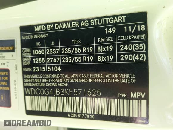 ✅ 2019 Mercedes-Benz GLC 300 • VIN: WDC0G4JB3KF571625 • Lot: 43314713. Wystawiony na IAAI z przebiegiem 163 725 mil. Bezpłatny archiwum sprzedaży aukcyjnych z USA i szczegółowy raport historii pojazdu na DreamBid. Zdjęcie 9.