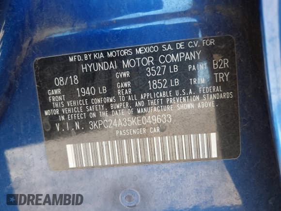 ✅ 2019 Hyundai Accent SE • VIN: 3KPC24A35KE049633 • Лот: 42004181. Опубликован ранее на IAAI с пробегом 74 920 миль. Бесплатный доступ к архиву аукционных продаж из США и подробный отчёт об истории автомобиля на DreamBid. Изображение 9.