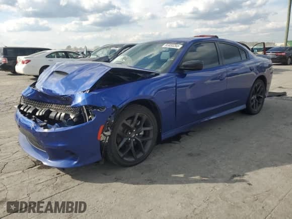 2022 Dodge Charger R/T with VIN 2C3CDXCT7NH157659, listed as a Copart auction lot 85855265 with 49,972 mi miles and Salvage title. Bid and sale history available at DreamBid. Image 1.