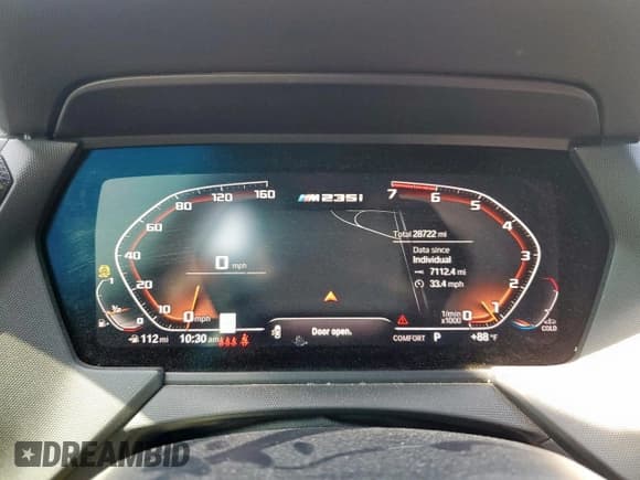 ✅ 2021 BMW 2 Series M235i xDrive • VIN: WBA13AL01M7J35415 • Lot: 66925765. Listed on Copart with 28,722 mi. Free auction sales archive from the USA and detailed vehicle history report at DreamBid. Image 9.