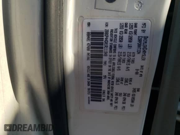 2001 Dodge Caravan Sport с VIN 2B8GP44G01R111949, выставлен на аукционе Copart как лот 71651674 с пробегом 126 882 миль миль и Списание • Salvage title. История ставок и продаж доступна на DreamBid. Изображение 15.