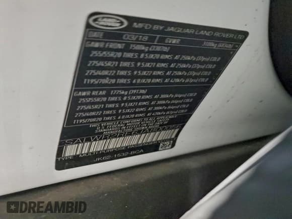 ✅ 2018 Land Rover Range Rover Sport • VIN: SALWR2RE6JA800056 • Lot: 92567345. Wystawiony na Copart z przebiegiem 73 582 mil. Bezpłatny archiwum sprzedaży aukcyjnych z USA i szczegółowy raport historii pojazdu na DreamBid. Zdjęcie 14.