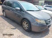 ✅ 2014 Honda Odyssey EX-L • VIN: 5FNRL5H64EB112216 • Lot: 42387206. Listed on IAAI with 109,634 mi. Free auction sales archive from the USA and detailed vehicle history report at DreamBid. Image 1.