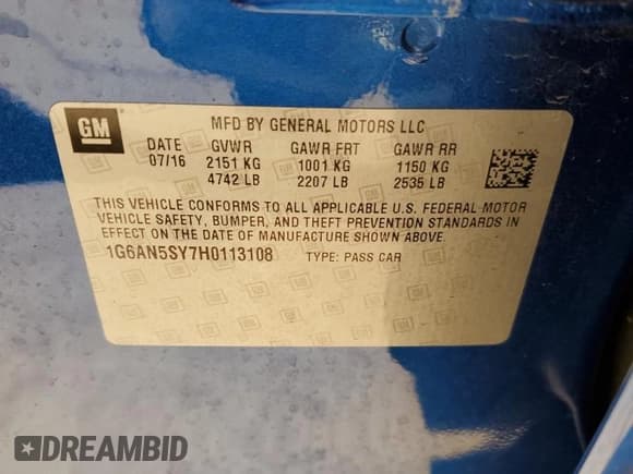 ✅ 2017 Cadillac ATS-V • VIN: 1G6AN5SY7H0113108 • Лот: 91673535. Опубликован ранее на Copart с пробегом 48 273 миль. Бесплатный доступ к архиву аукционных продаж из США и подробный отчёт об истории автомобиля на DreamBid. Изображение 12.