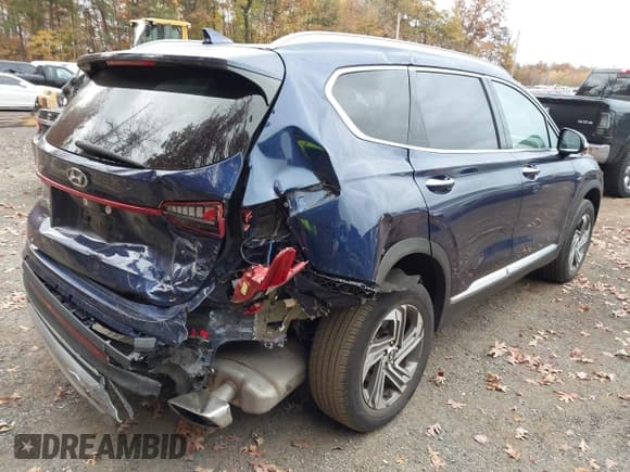 ✅ 2022 Hyundai Santa Fe SEL • VIN: 5NMS3DAJ1NH474819 • Lot: 43546610. Listed on IAAI with 24,937 mi. Free auction sales archive from the USA and detailed vehicle history report at DreamBid. Image 4.
