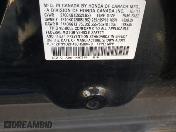 ✅ 2012 Acura MDX Technology • VIN: 2HNYD2H43CH500478 • Lot: 71553115. Listed on Copart with 200,740 mi. Free auction sales archive from the USA and detailed vehicle history report at DreamBid. Image 12.