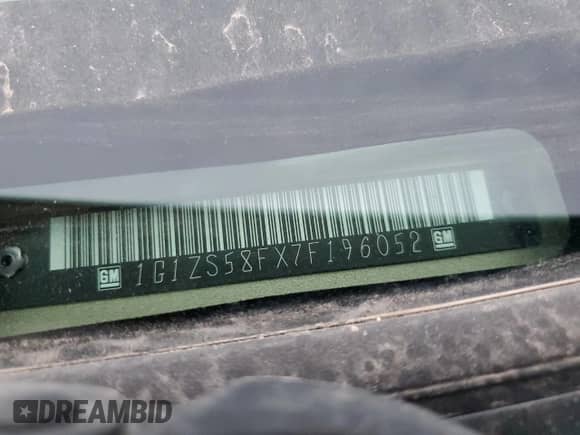 2007 Chevrolet Malibu 1LS z VIN 1G1ZS58FX7F196052, wystawiony jako Copart lot #75845294 z przebiegiem 56 997 mil mil oraz Szkoda całkowita • Salvage title. Historia ofert i sprzedaży dostępna na DreamBid. Obrazek 12.