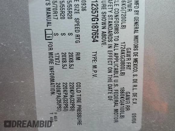 ✅ 2007 Chevrolet Avalanche 1LT • VIN: 3GNFK12357G187654 • Lot: 69783025. Listed on Copart with 253,040 mi. Free auction sales archive from the USA and detailed vehicle history report at DreamBid. Image 12.