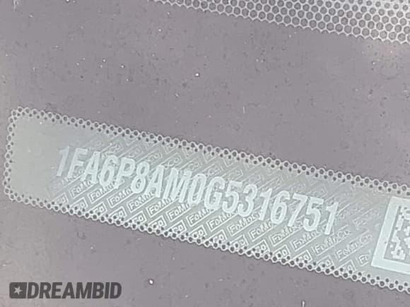 ✅ 2016 Ford Mustang V6 • VIN: 1FA6P8AM0G5316751 • Lot: 42609307. Listed on IAAI with 152,169 mi. Free auction sales archive from the USA and detailed vehicle history report at DreamBid. Image 9.