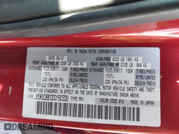 ✅ 2013 Mazda CX-5 Sport • VIN: JM3KE2BE0D0150332 • Lot: 43334726. Wystawiony na IAAI z przebiegiem 123 818 mil. Bezpłatny archiwum sprzedaży aukcyjnych z USA i szczegółowy raport historii pojazdu na DreamBid. Zdjęcie 9.