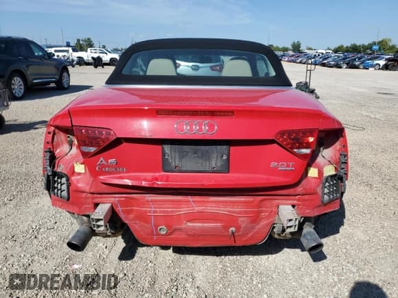 ✅ 2012 Audi A5 Premium Plus • VIN: WAULFAFH2CN007275 • Lot: 70847635. Listed on Copart with 106,076 mi. Free auction sales archive from the USA and detailed vehicle history report at DreamBid. Image 6.