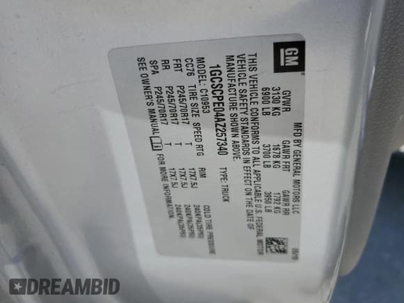 ✅ 2010 Chevrolet Silverado 1500 Work Truck • VIN: 1GCSCPE04AZ257340 • Lot: 54273575. Listed on Copart with 186,902 mi. Free auction sales archive from the USA and detailed vehicle history report at DreamBid. Image 12.